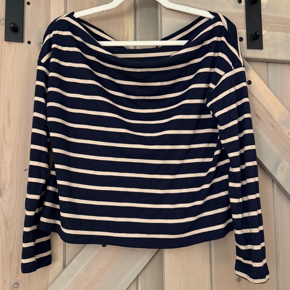 NWOT By Together Striped Off-shoulder Blouse